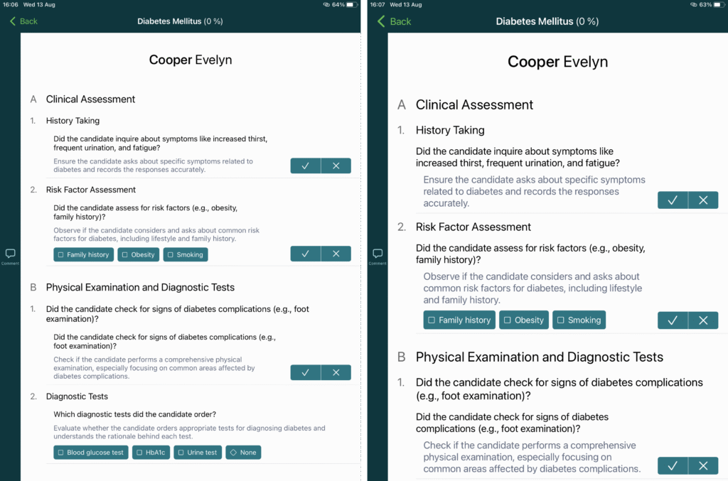 Valuatic Touch Form Compare font sizes